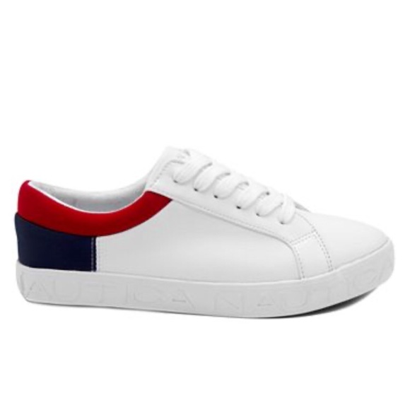 Nautica Yokona White/red/blue Sneakers Shoes 7 - Picture 2 of 8